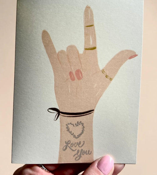 LOVE YOU TATTOO CARD
