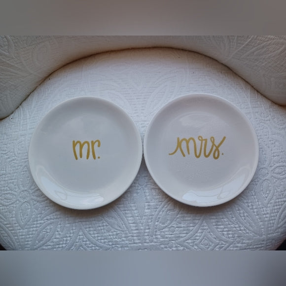 Coton Colors Mr & Mrs Trinket Dish Set