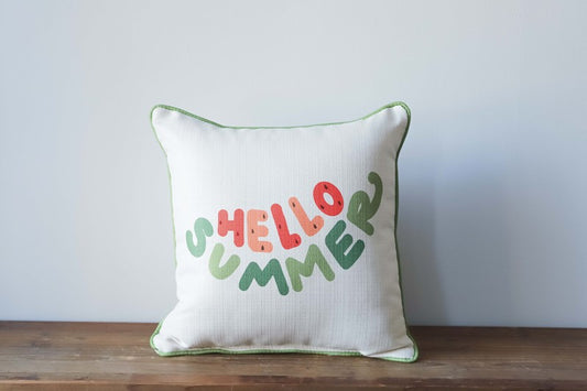 Little Birdie Hello Summer Pillow