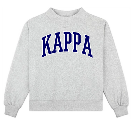 Sorority Mock Neck Crew Sweatshirt