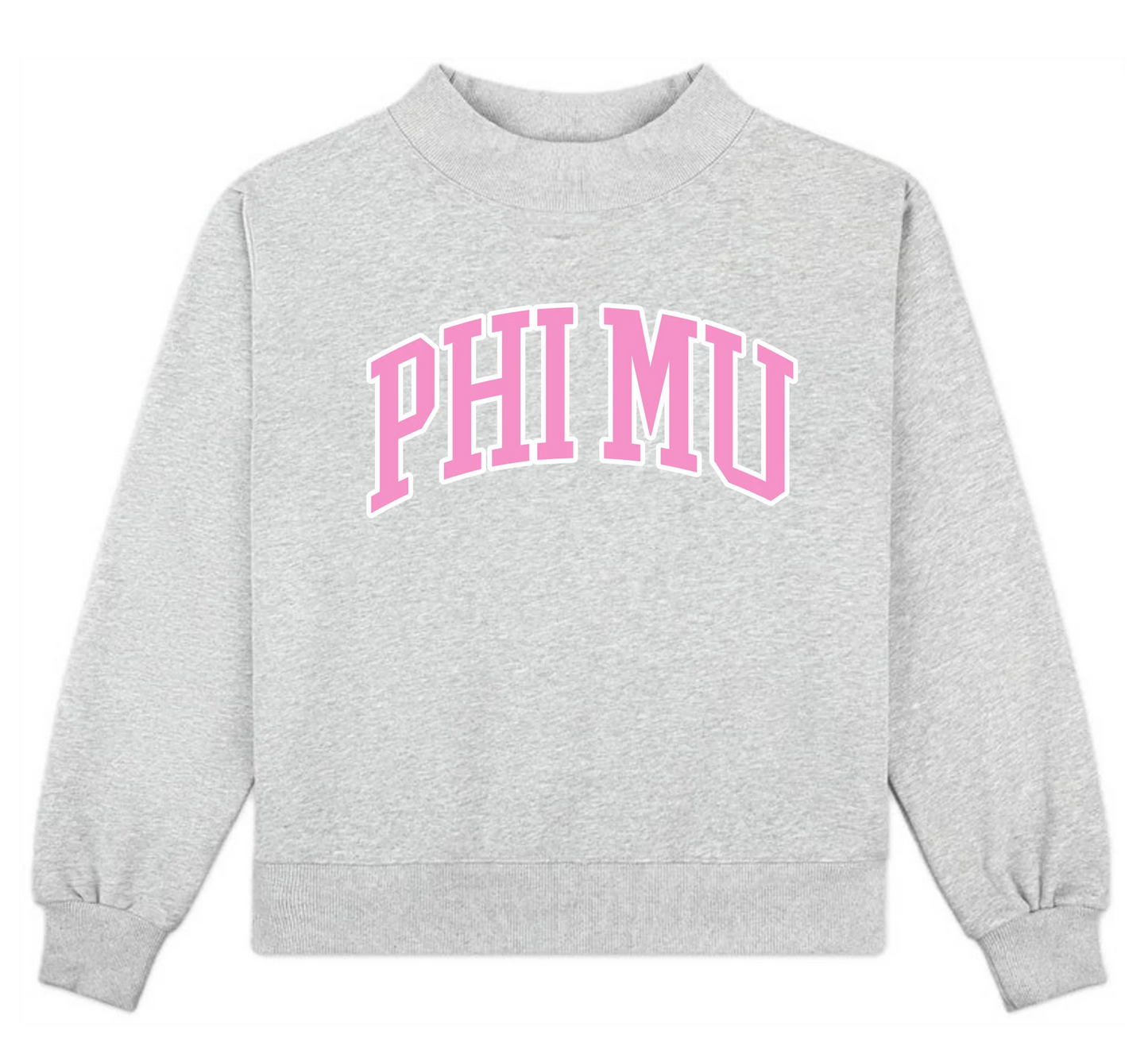Sorority Mock Neck Crew Sweatshirt