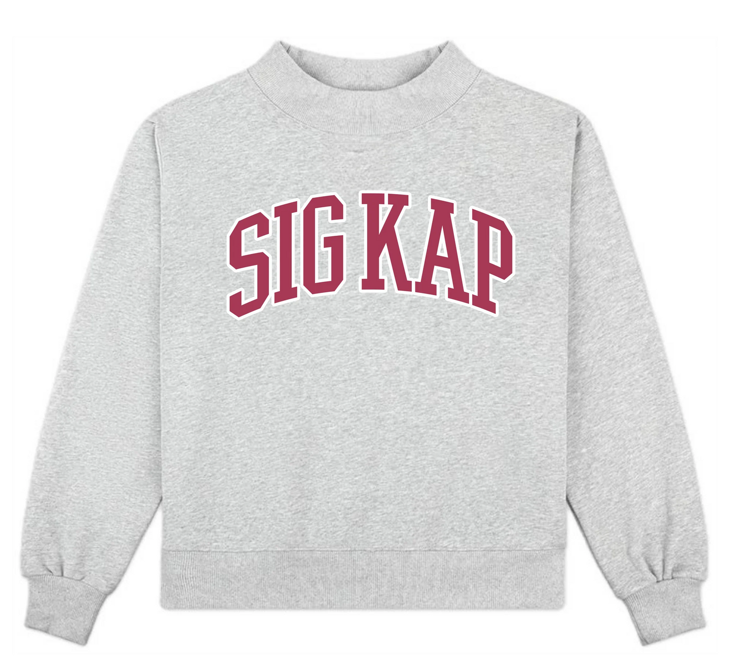 Sorority Mock Neck Crew Sweatshirt