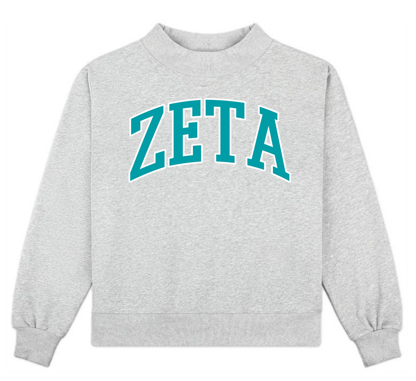 Sorority Mock Neck Crew Sweatshirt