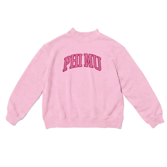 Sorority Mock Neck Crew Sweatshirt