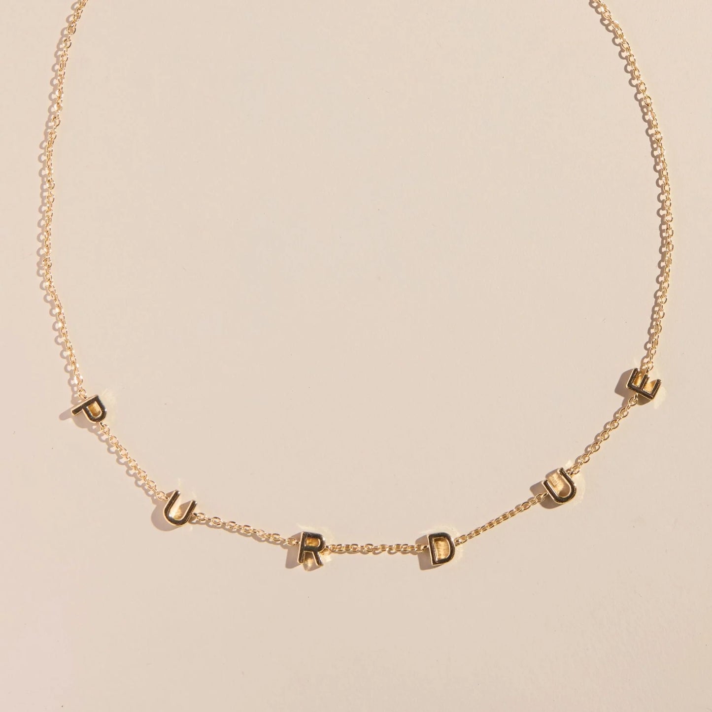 Nickel & Suede Purdue University Initial Necklace