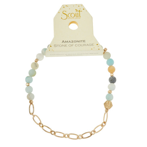 Scout Mini Stone with Chain Stacking Bracelet
