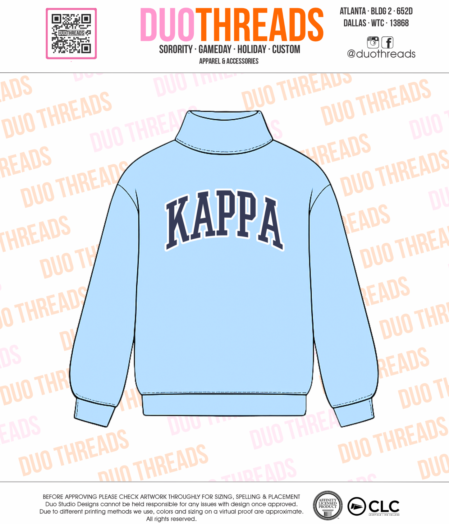 Sorority Mock Neck Crew Sweatshirt