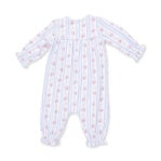 Angel Dear FW26 Anna Floral Stripe - Smocked Long Sleeve Romper