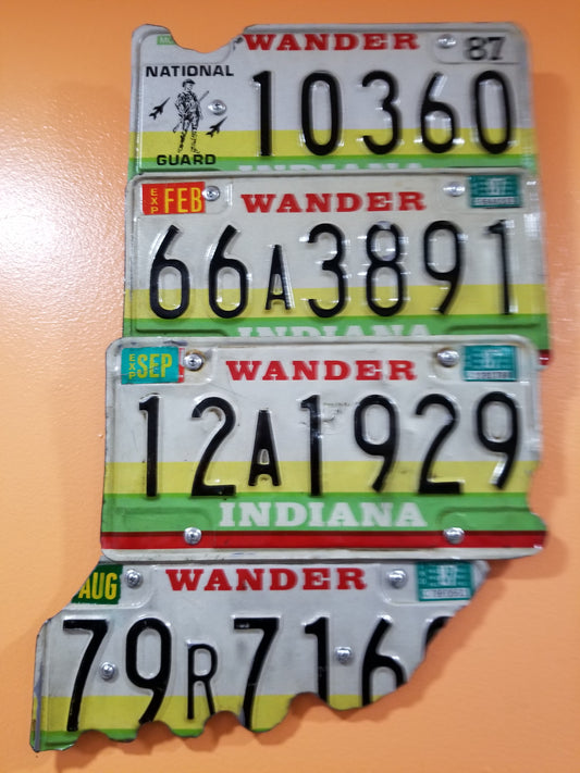 Indiana & Purdue License Plate Maps