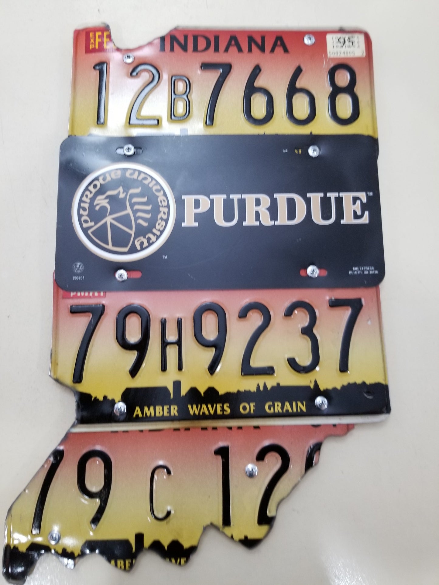 Indiana & Purdue License Plate Maps