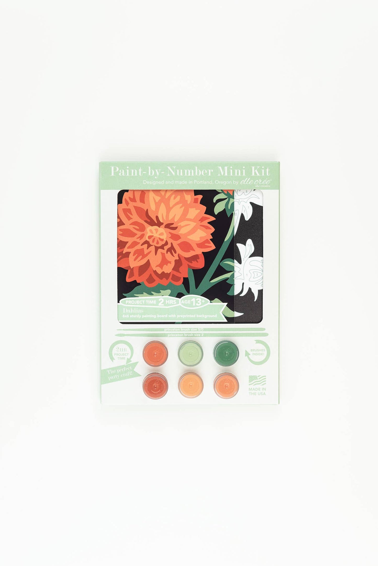 Dahlias MINI Paint-by-Number Kit