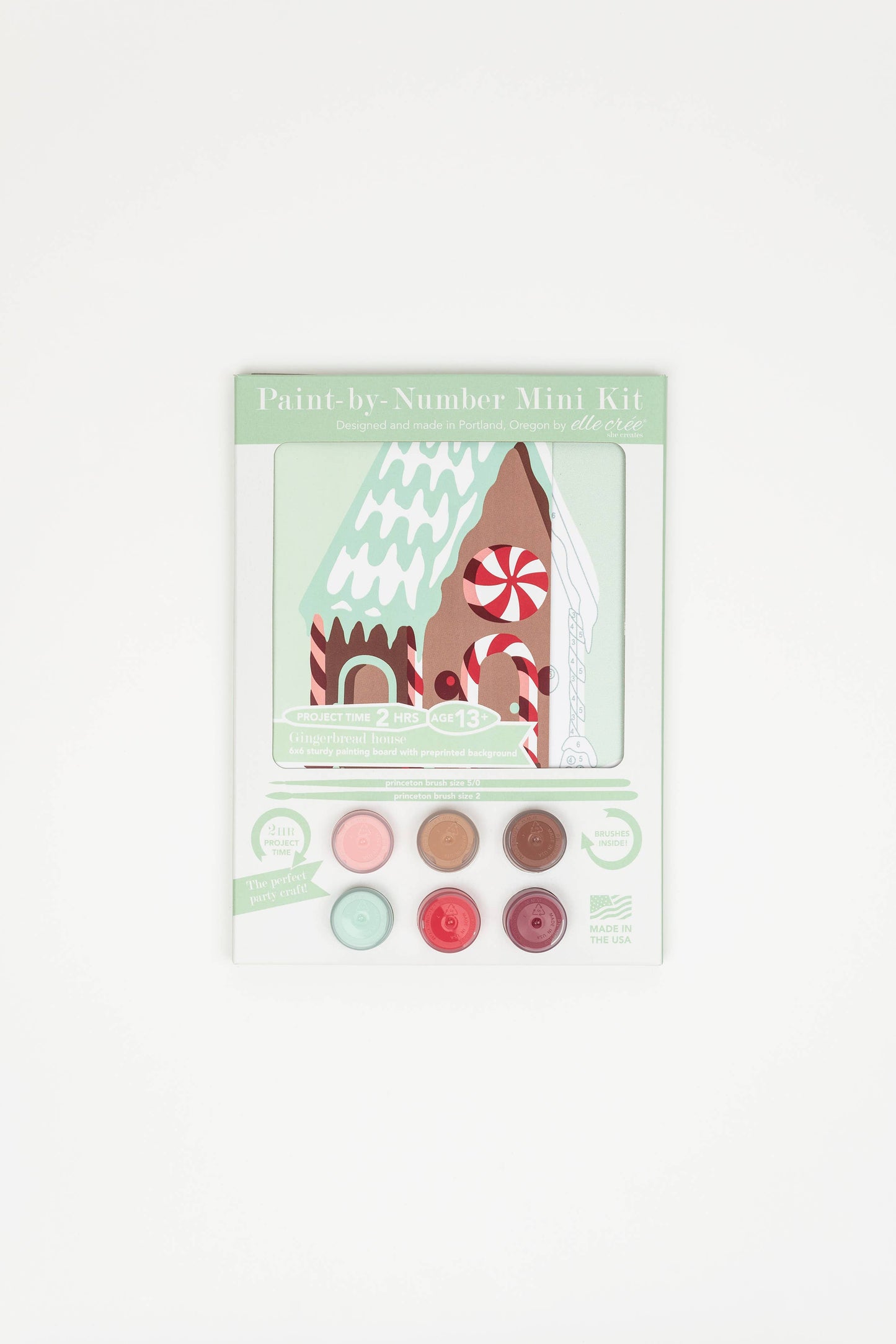 Gingerbread House MINI Paint-by-Number Kit