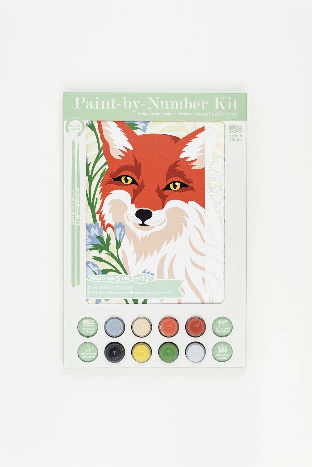 Fox with Chicory Paint-by-Number Kit