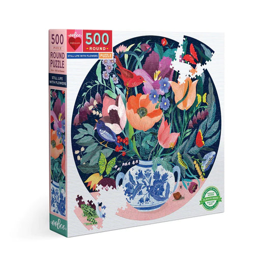 Still Life with Flowers Round Puzzle